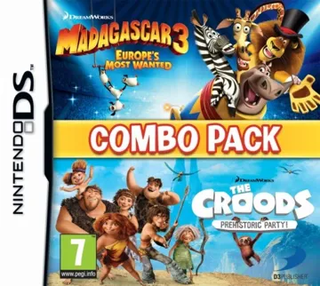 Combo Pack - Madagascar 3 - Europe's Most Wanted + Croods, The - Prehistoric Party! (Europe) (En,Fr,De,Es,It) box cover front